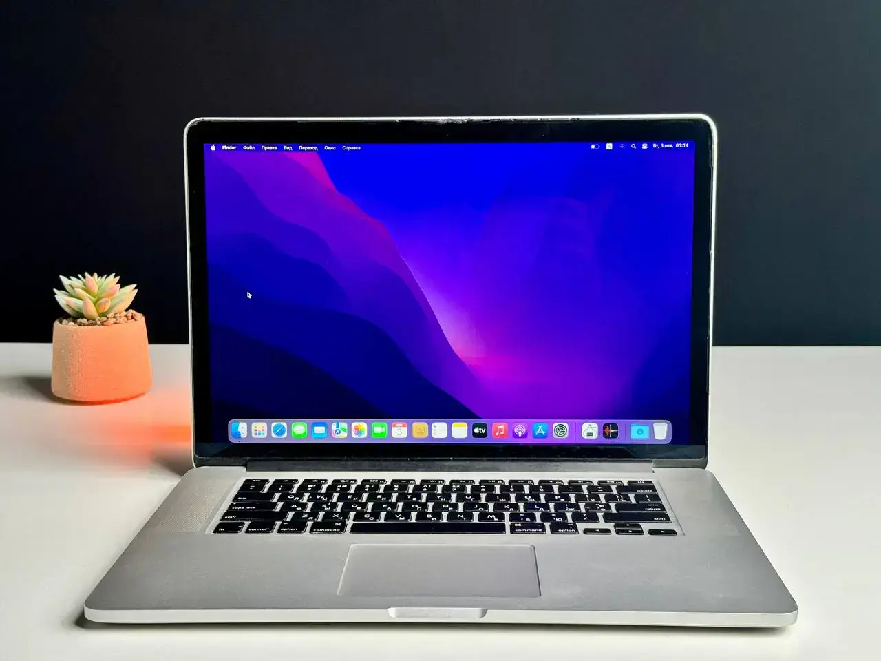 Вживаний MacBook Pro 15" i7/16GB/256SSD 2015 (MJLQ2)🔋100% (Стан - 7/10. Комплект - повний | гарантія - 1 міс.)