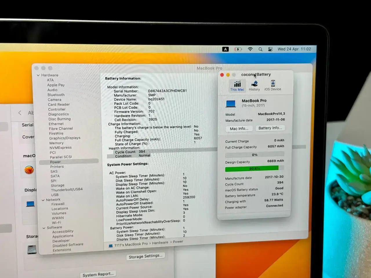 ВЖИВАНИЙ MacBook Pro 15" Space Gray (MPTR2) 2017 (i7/16GB/256GB) - цикли 394