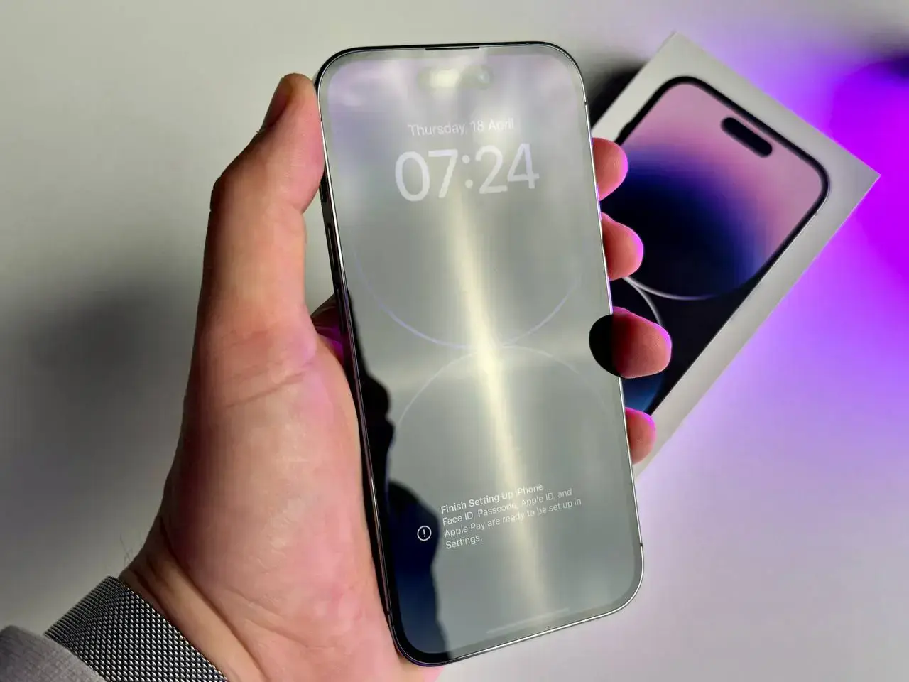 ВЖИВАНИЙ Apple iPhone 14 Pro 128GB Deep Purple (MQ0G3) - Стан: гарний | Акумулятор: 93% | Комплект: коробка | Гарантія: 1 міс.