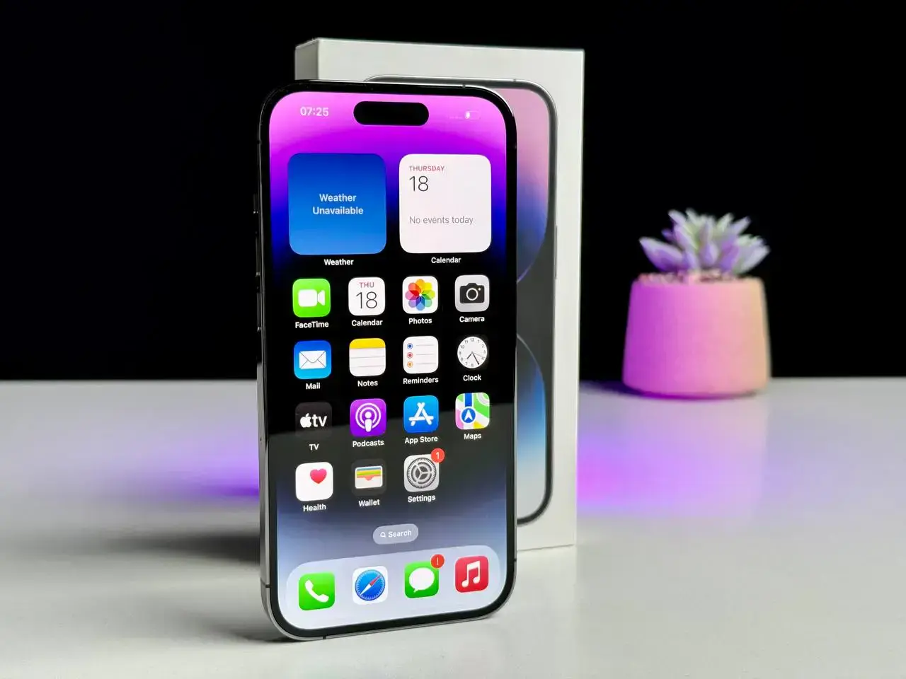 ВЖИВАНИЙ Apple iPhone 14 Pro 128GB Deep Purple (MQ0G3) - Стан: гарний | Акумулятор: 93% | Комплект: коробка | Гарантія: 1 міс.