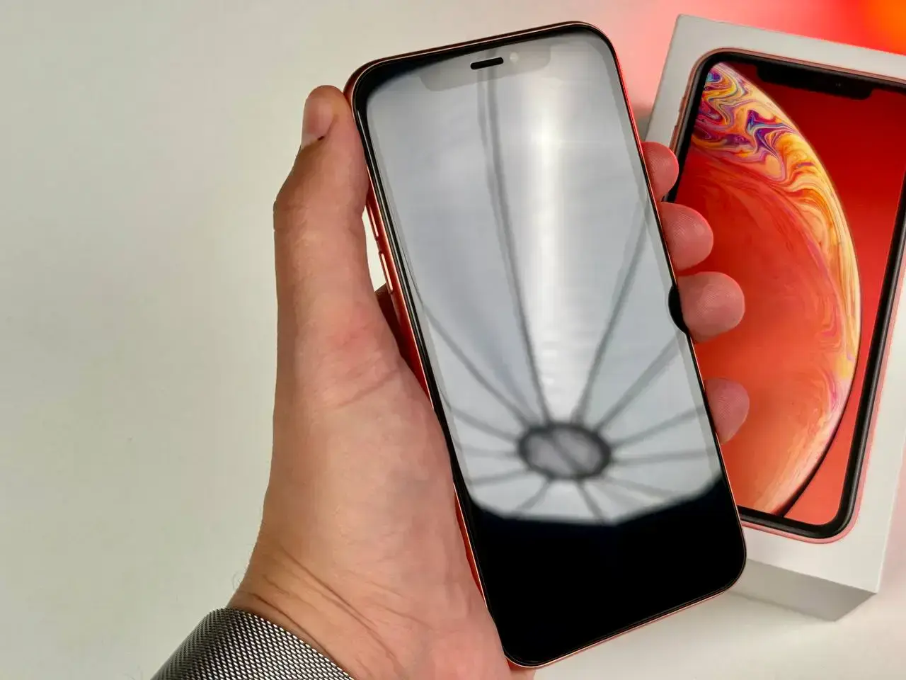 Б/У Apple iPhone XR 64GB Coral (MRY82) - Состояние: хороший | Аккумулятор: 100% | Комплект: коробка, блок питания | Гарантія: 1 мес.