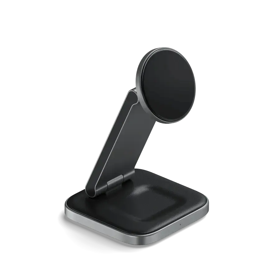 Бездротовий зарядний пристрій з функцією складання Satechi 3-in-1 Foldable Qi2 Wireless Charging Stand (ST-Q31FM-EA)