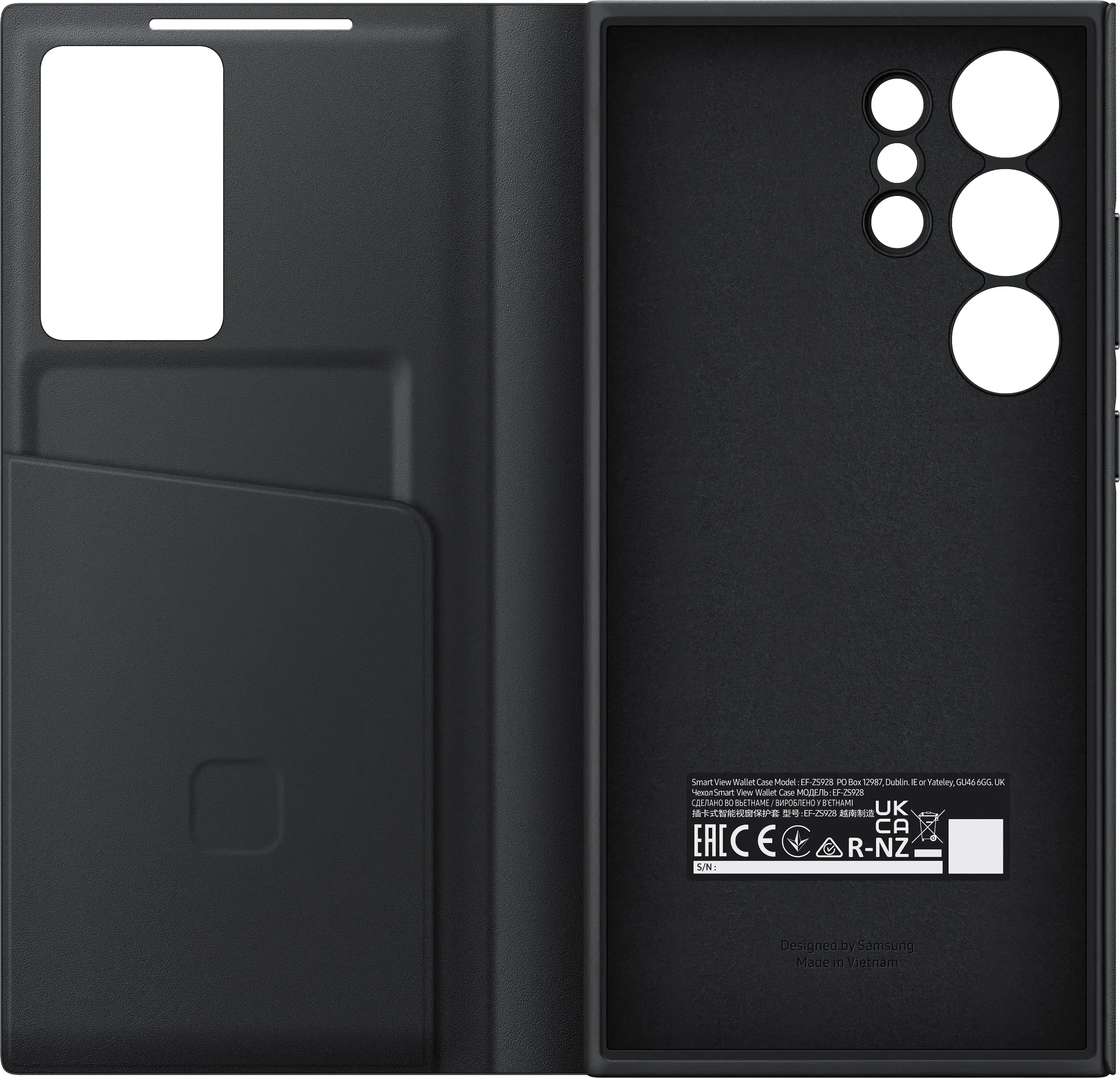 Чохол Samsung Smart View Wallet Case для Samsung Galaxy S24 Ultra - Black (EF-ZS928CBEGWW)