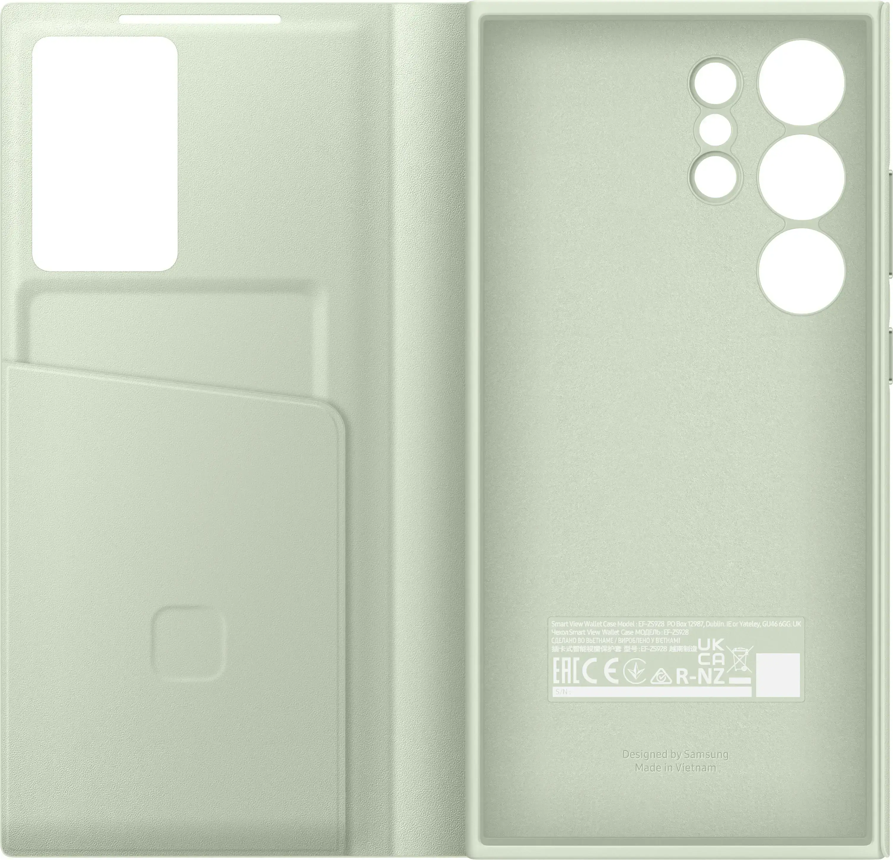 Чохол Samsung Smart View Wallet Case для Samsung Galaxy S24 Ultra - Light Green (EF-ZS928CGEGWW)