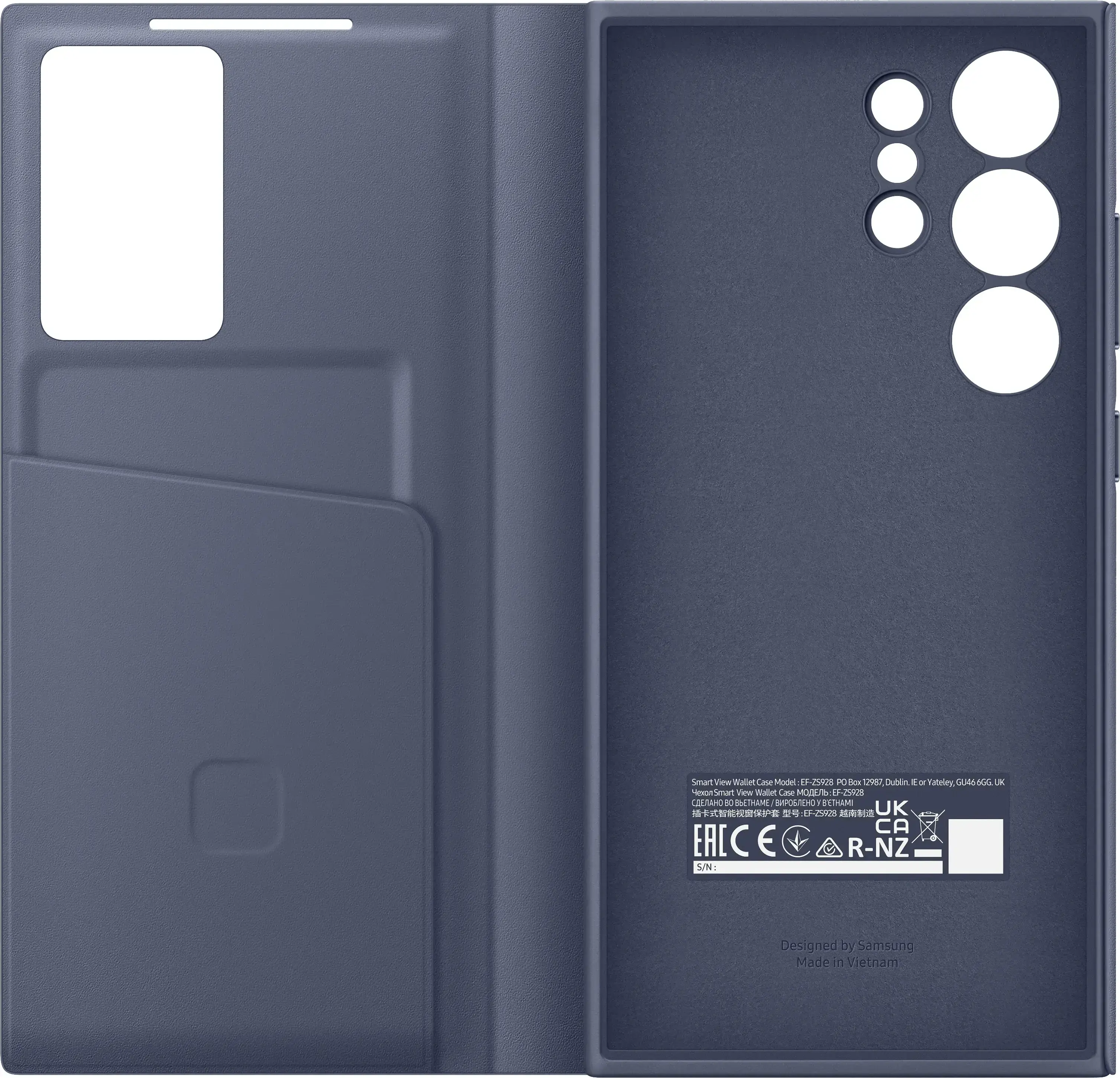 Чехол Samsung Smart View Wallet Case для Samsung Galaxy S24 Ultra - Violet (EF-ZS928CVEGWW)