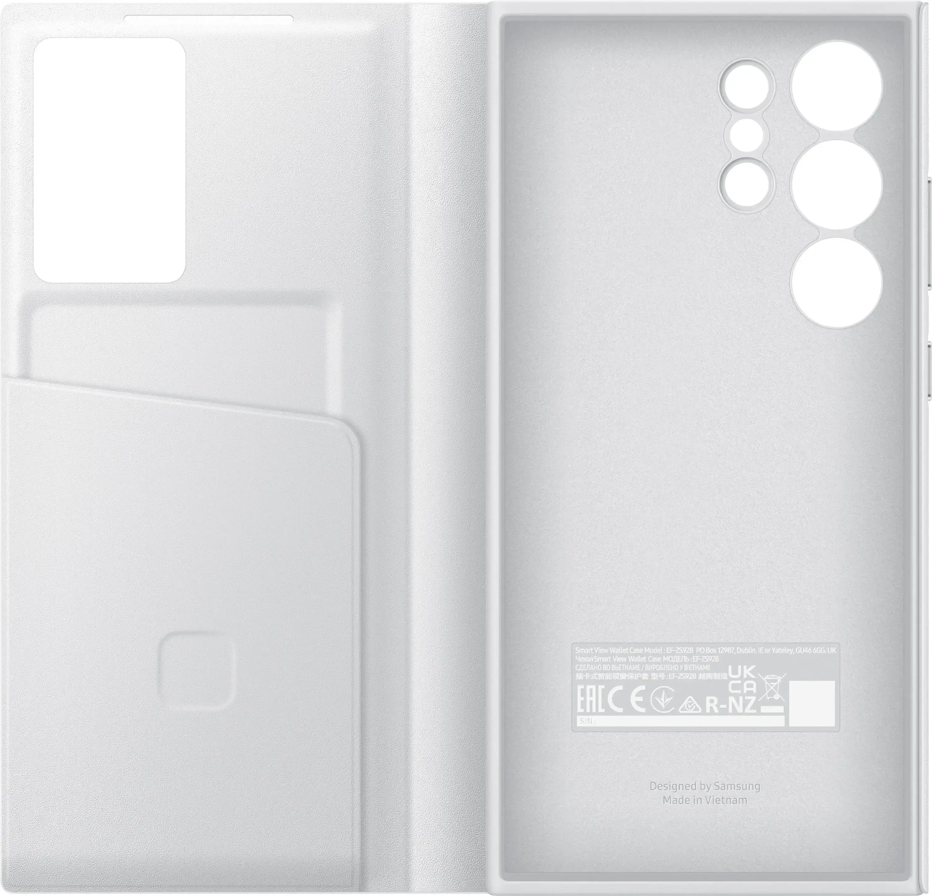 Чохол Samsung Smart View Wallet Case для Samsung Galaxy S24 Ultra - White (EF-ZS928CWEGWW)