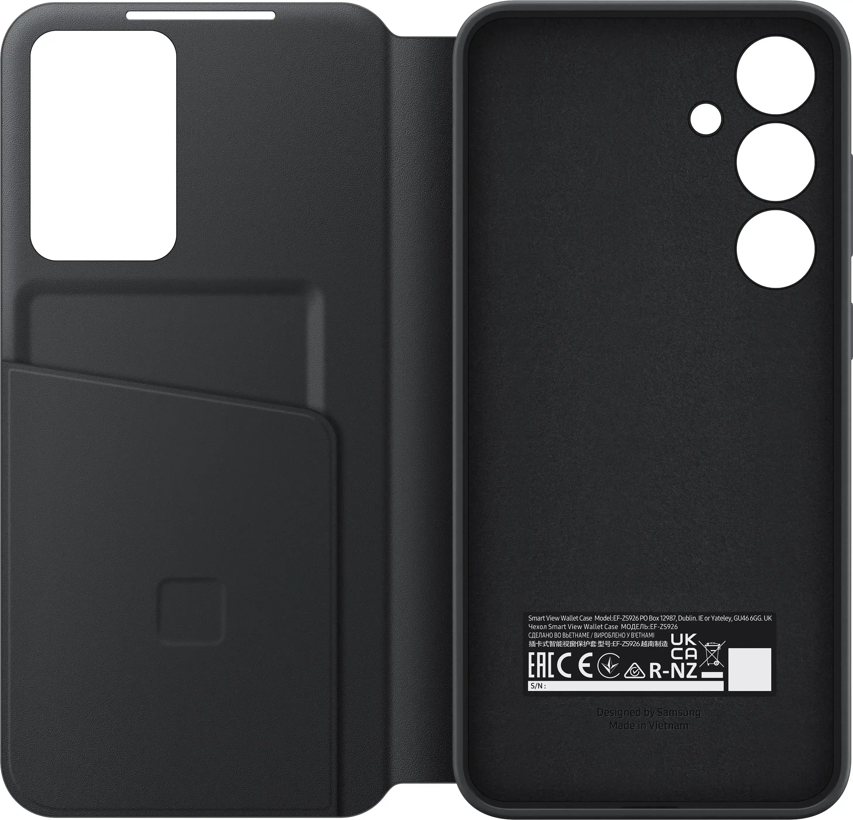 Чехол Samsung Smart View Wallet Case для Samsung S24 Plus - Black (EF-ZS926CBEGWW)