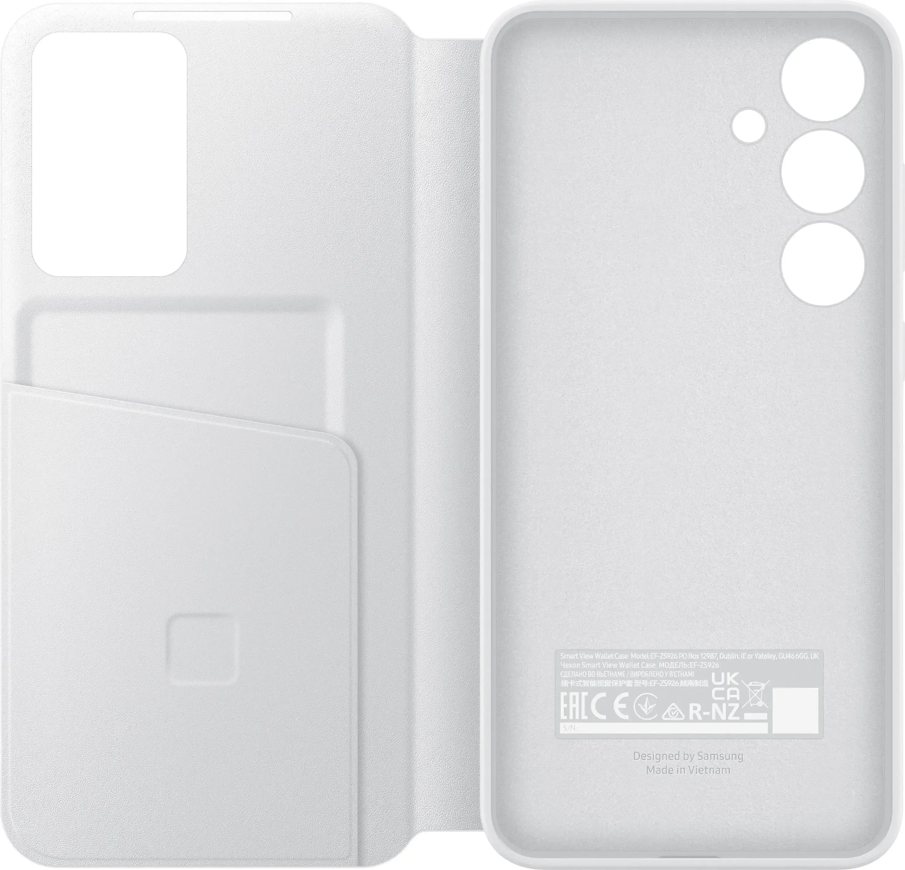 Чохол Samsung Smart View Wallet Case для Samsung S24 Plus - White (EF-ZS926CWEGWW)