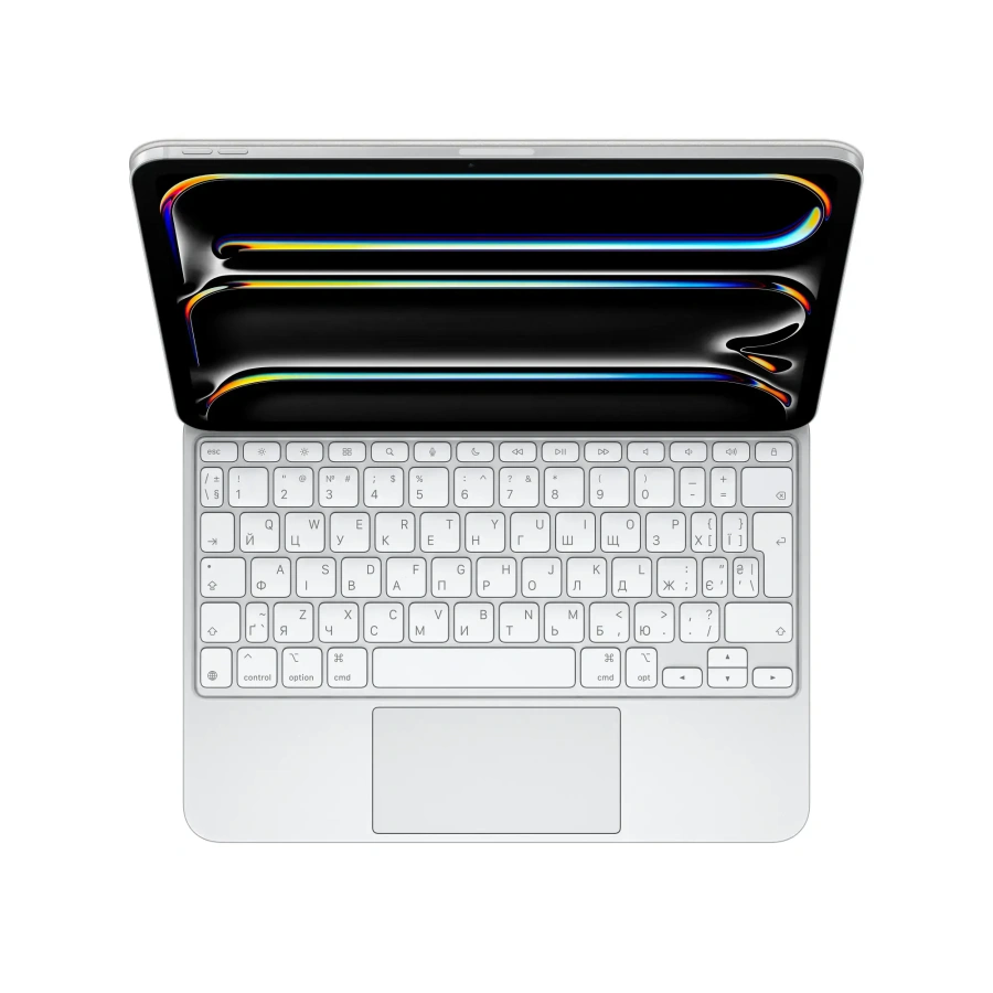 Чехол-клавиатура с подсветкой для планшета Apple Magic Keyboard for iPad Pro 11‑inch [M5/M4] - Ukrainian - White (MWR03UA/A)