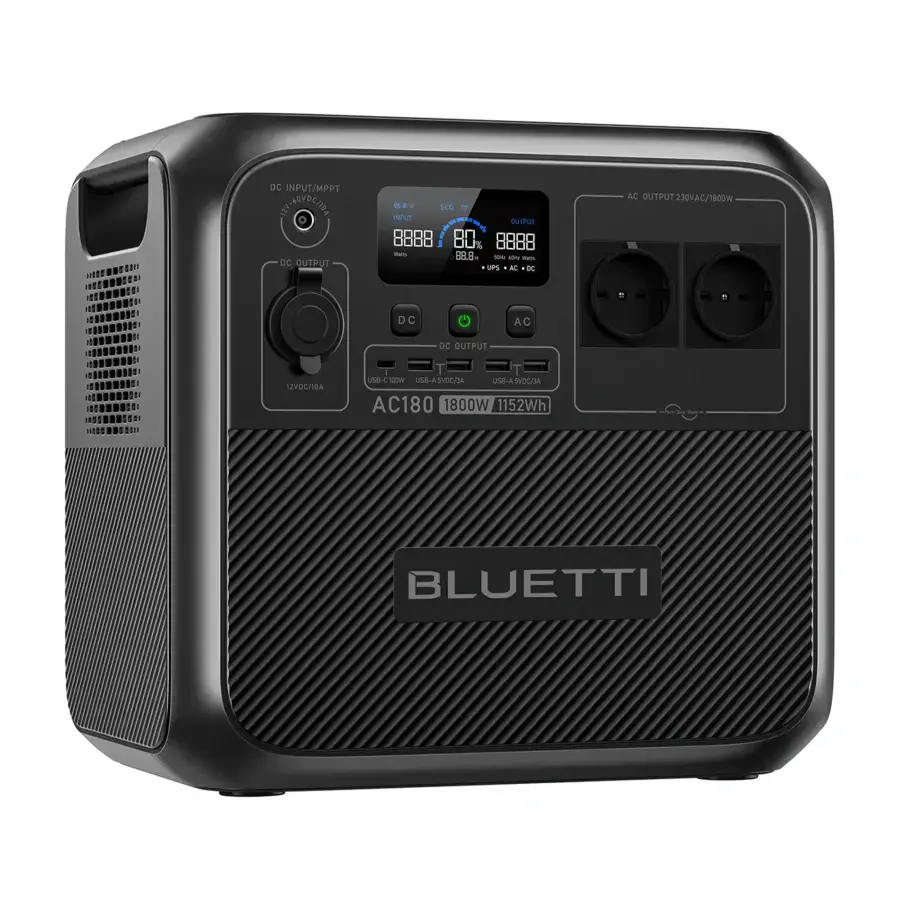 Портативна зарядна станція BLUETTI AC180 Portable Power Station | 1800W 1152Wh (P-AC180-EU-GY-BL-010)