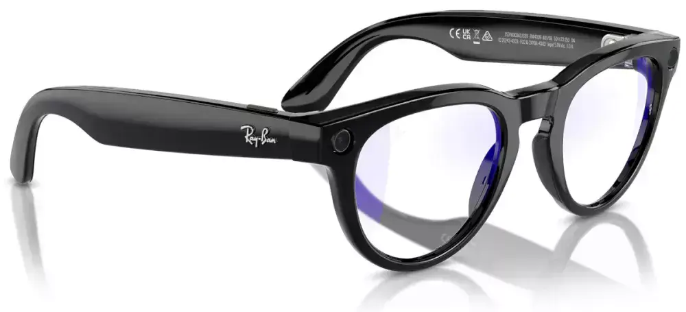 Смарт-окуляри Ray-Ban | Meta Headliner Standard - Shiny Black Frame/Clear Lenses (RW4009 601/SB 50-23)