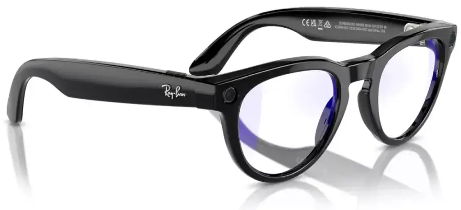 Смарт-очки Ray-Ban | Meta Headliner Standard - Shiny Black Frame/Clear Lenses (RW4009 601/SB 50-23)