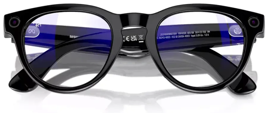 Смарт-очки Ray-Ban | Meta Headliner Standard - Shiny Black Frame/Clear Lenses (RW4009 601/SB 50-23)
