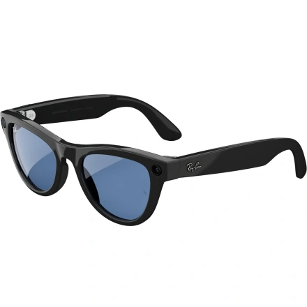 Смарт-очки Ray-Ban | Meta Skyler Standard - Shiny Black / Transitions Cerulean Blue (RW4010 601/MF 52-20)