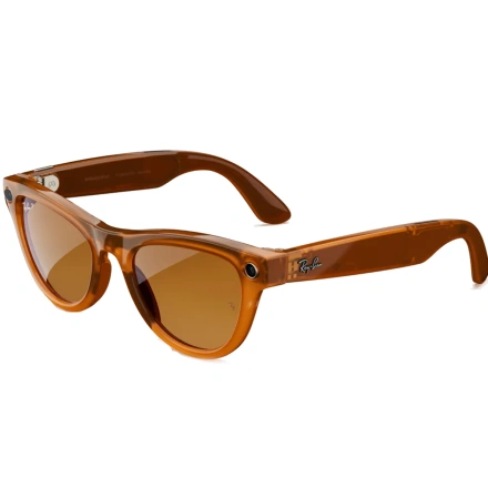 Смарт-очки Ray-Ban | Meta Skyler Standard - Shiny Caramel Transparent / Brown