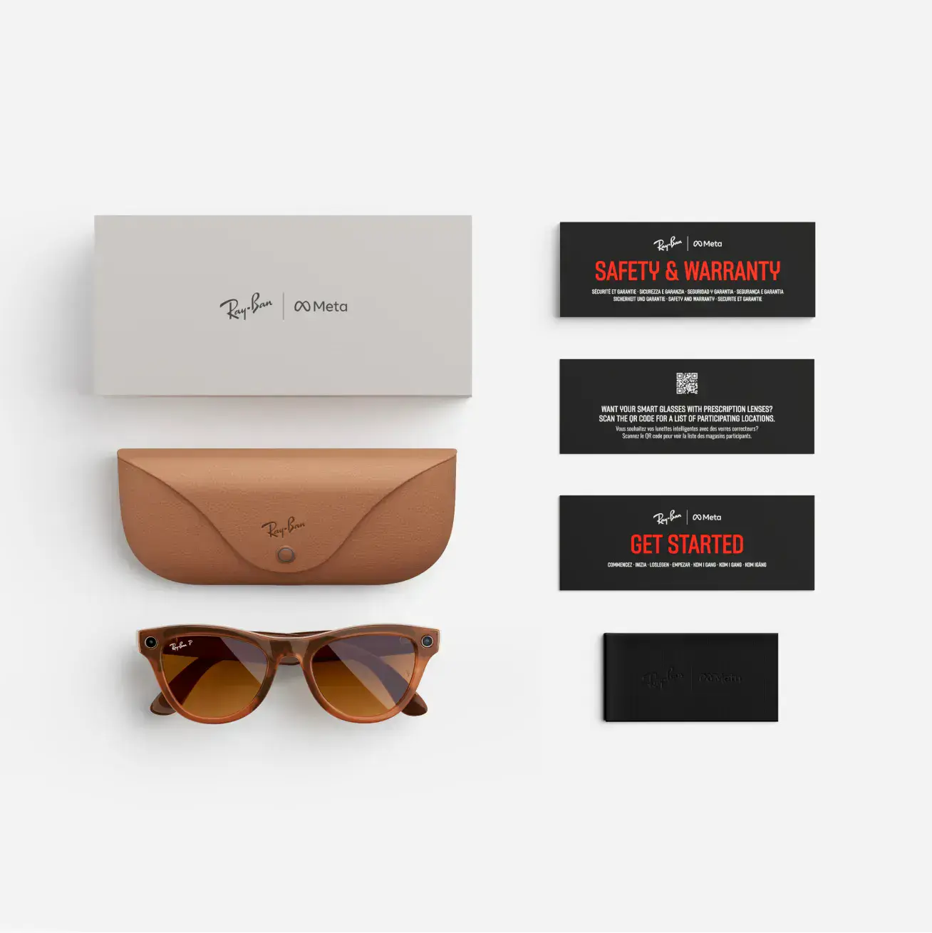 Смарт-очки Ray-Ban | Meta Skyler Standard - Shiny Caramel Transparent / Brown (RW4010 670683 52-20)