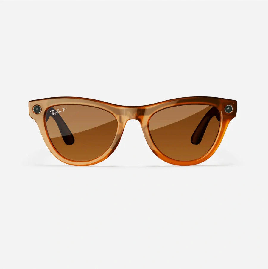 Смарт-очки Ray-Ban | Meta Skyler Standard - Shiny Caramel Transparent / Brown (RW4010 670683 52-20)