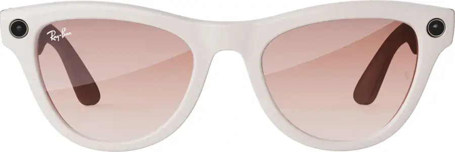 Смарт-очки Ray-Ban | Meta Skyler Standard - Shiny Chalky Gray / Gradient Cinnamon Pink (RW4010 670013 52-20)