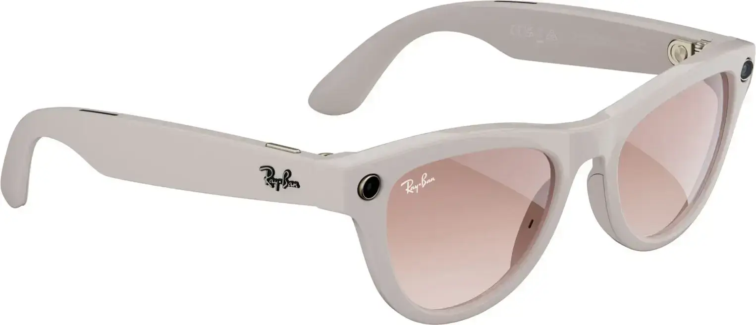 Смарт-окуляри Ray-Ban | Meta Skyler Standard - Shiny Chalky Gray / Gradient Cinnamon Pink (RW4010 670013 52-20)