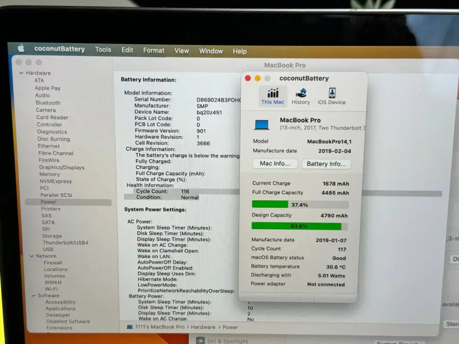 Б.У. MacBook Pro 13" Space Gray (Z0UH0003A, Z0UH00168) 2017 i5/16GB/128GB - 117 циклов
