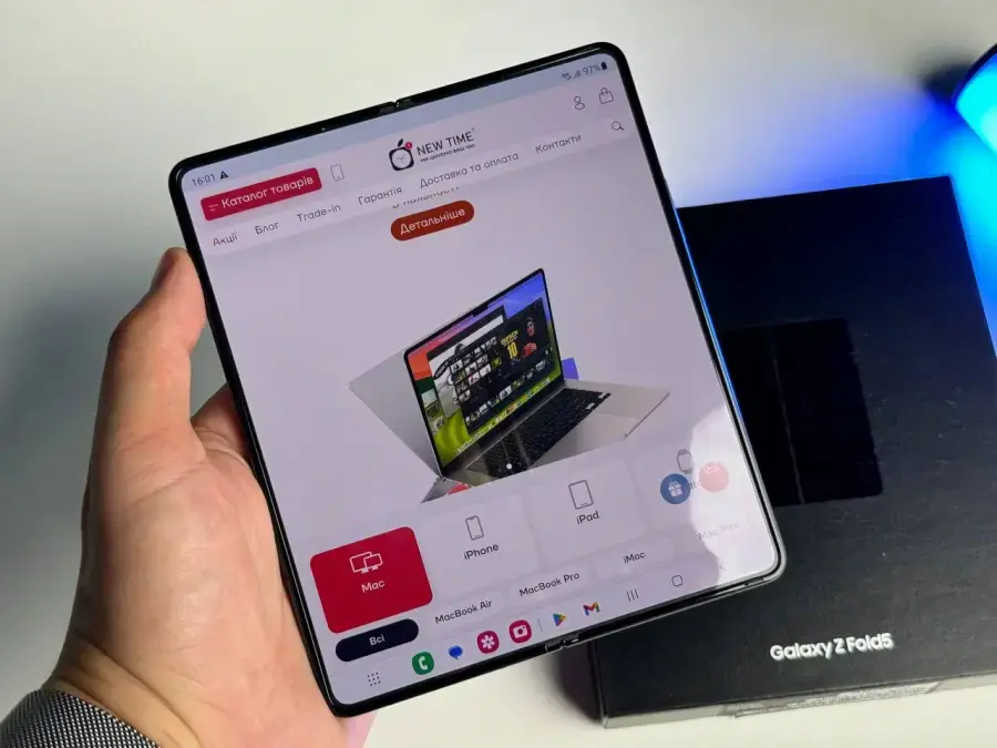 Б/У Смартфон Samsung Galaxy Fold 5 12/256GB - Phantom Black (SM-F946BZKB) - Состояние: идеальный | Аккумулятор: 100% | Комплект: полный | Гарантія: 1 мес.
