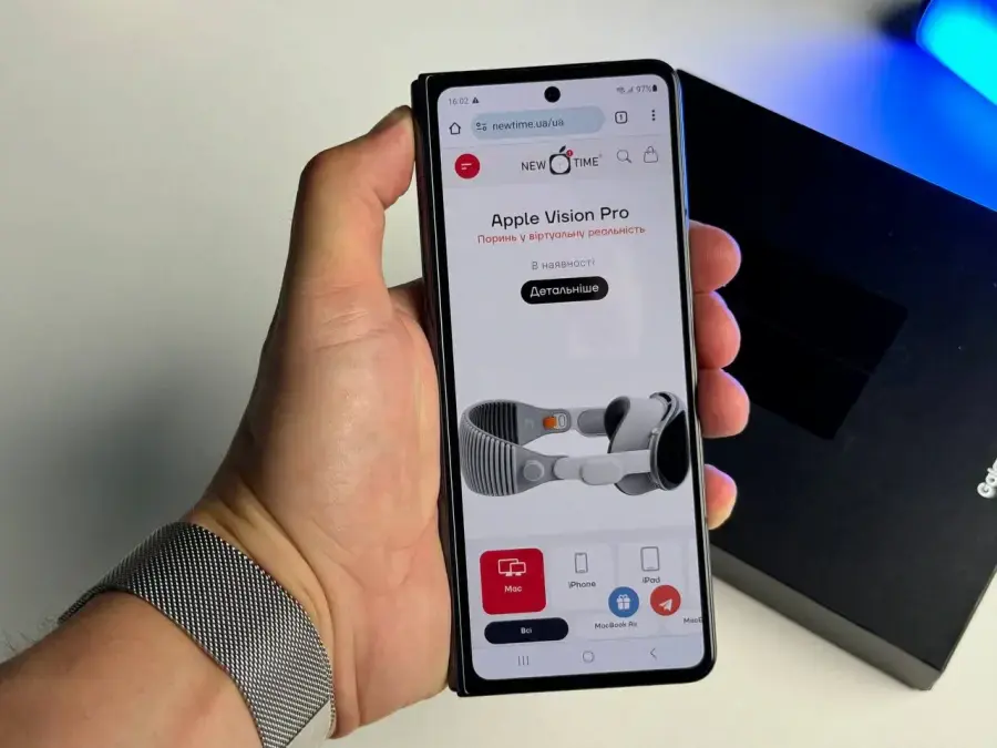 Б/У Смартфон Samsung Galaxy Fold 5 12/256GB - Phantom Black (SM-F946BZKB) - Состояние: идеальный | Аккумулятор: 100% | Комплект: полный | Гарантія: 1 мес.
