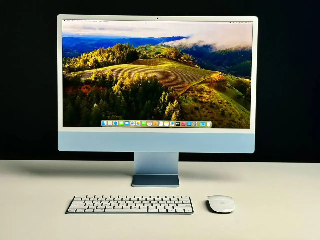 Б/У iMac 24" 4.5K Retina display Blue (Z14M000U0) 2021 - Состояние: идеальный | Аккумулятор: 100% | Комплект: полный | Гарантія: 1 мес.