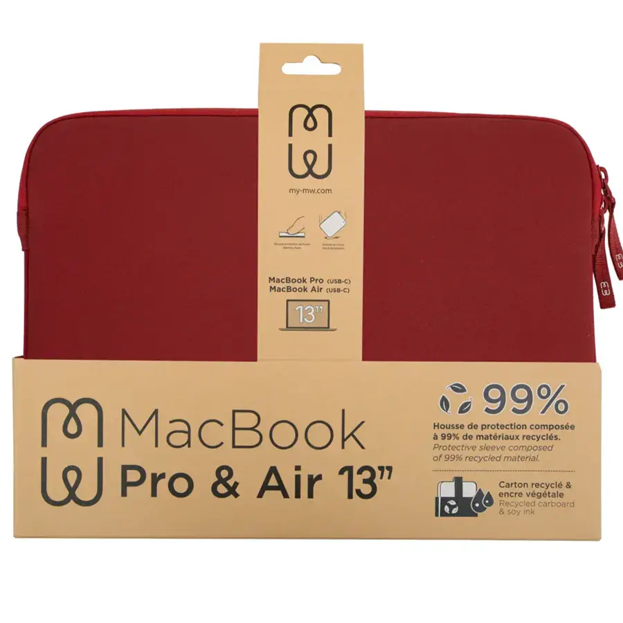Чехол MW Basics 2Life Sleeve Case for MacBook Pro 13" M1/M2/MacBook Air 13" M1 - Red/White (MW-410163)
