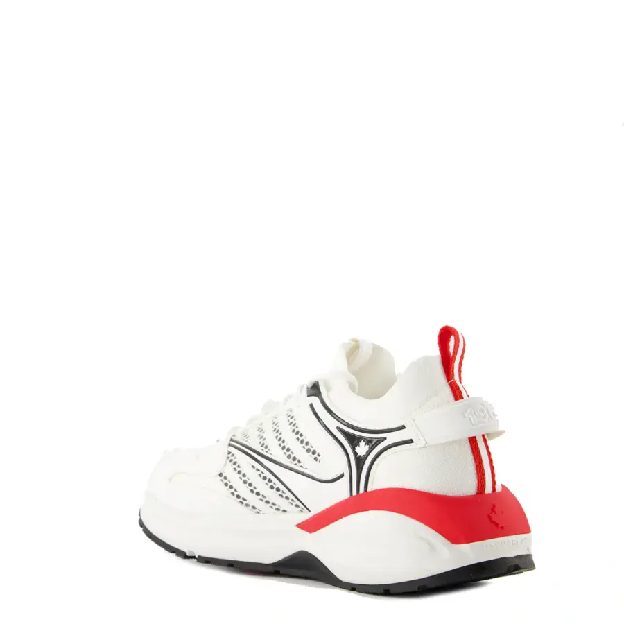 Кросівки DSQUARED2 Dash Lace-up Low top Sneakers White+Black+Red - Size 43 (SNM0332 592C7159 M536)