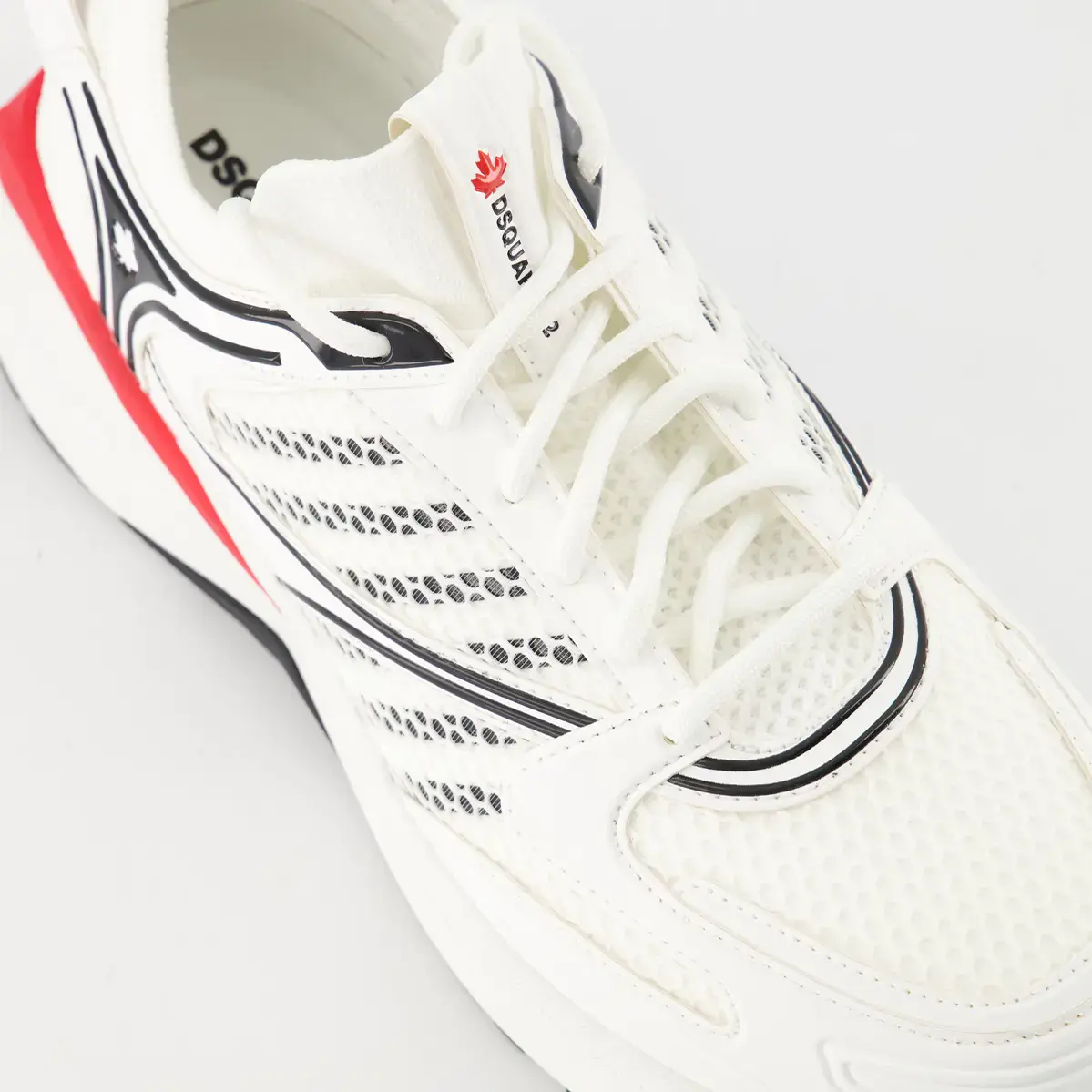 Кросівки DSQUARED2 Dash Lace-up Low top Sneakers White+Black+Red - Size 43 (SNM0332 592C7159 M536)