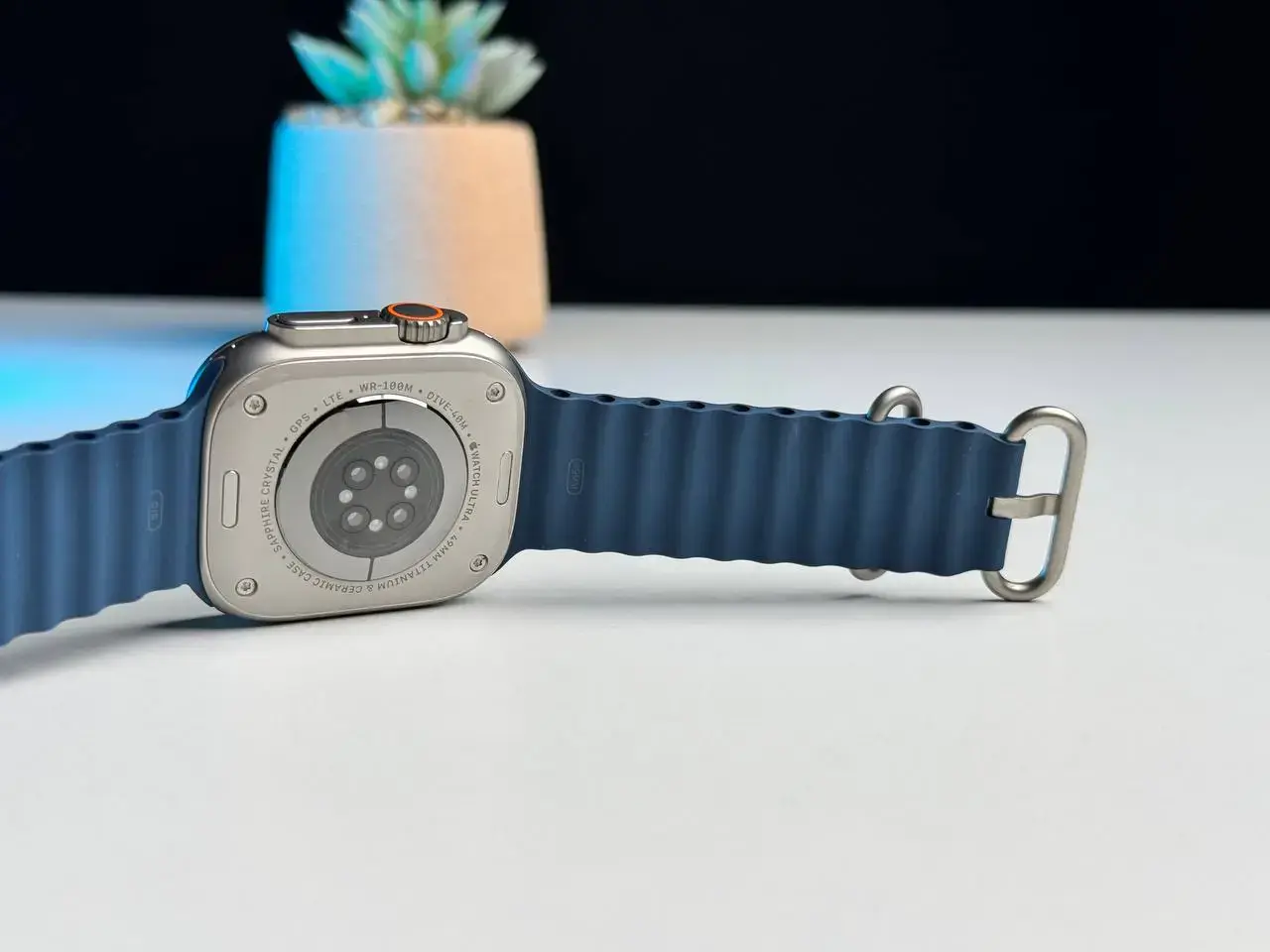 NEW NO BOX Apple Watch Ultra 2 GPS + Cellular 49mm Titanium Case with Blue Ocean Band (MREG3) Стан: нові | Акумулятор: 100% | Комплект: без коробки | Гарантія: 12 міс.