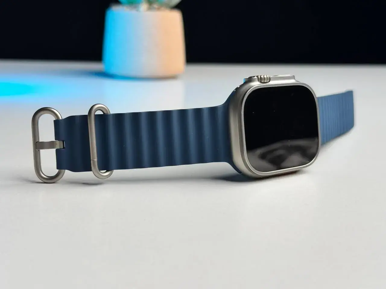 NEW NO BOX Apple Watch Ultra 2 GPS + Cellular 49mm Titanium Case with Blue Ocean Band (MREG3) Стан: нові | Акумулятор: 100% | Комплект: без коробки | Гарантія: 12 міс.