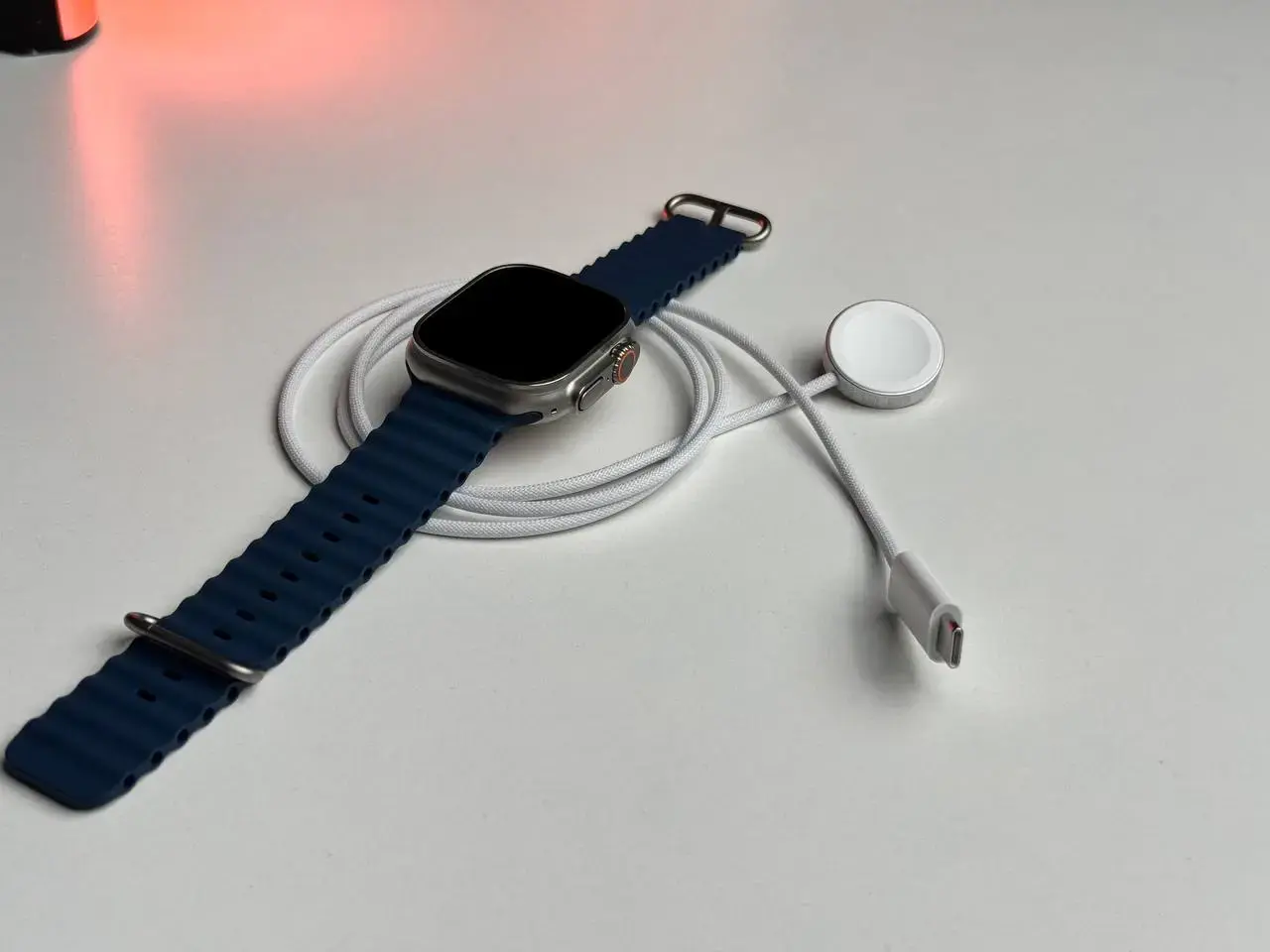 NEW NO BOX Apple Watch Ultra 2 GPS + Cellular 49mm Titanium Case with Blue Ocean Band (MREG3) Стан: нові | Акумулятор: 100% | Комплект: без коробки | Гарантія: 12 міс.