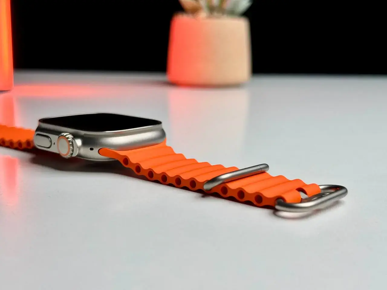 NEW NO BOX Apple Watch Ultra 2 GPS + Cellular 49mm Titanium Case with Orange Ocean Band (MREH3) Состояние: новые | Аккумулятор: 100% | Комплект: без коробки | Гарантія: 12 мес.
