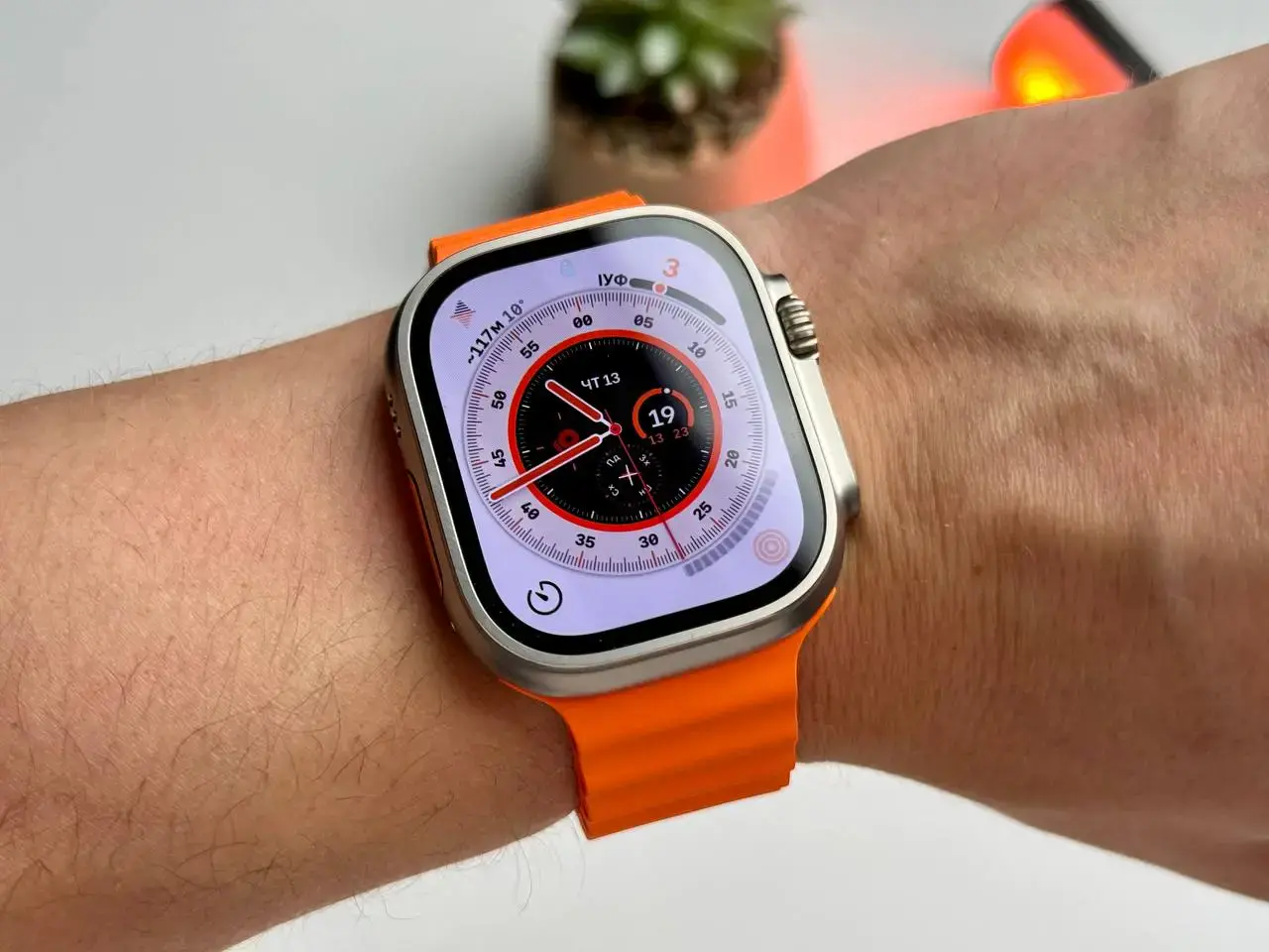 NEW NO BOX Apple Watch Ultra 2 GPS + Cellular 49mm Titanium Case with Orange Ocean Band (MREH3) Состояние: новые | Аккумулятор: 100% | Комплект: без коробки | Гарантія: 12 мес.