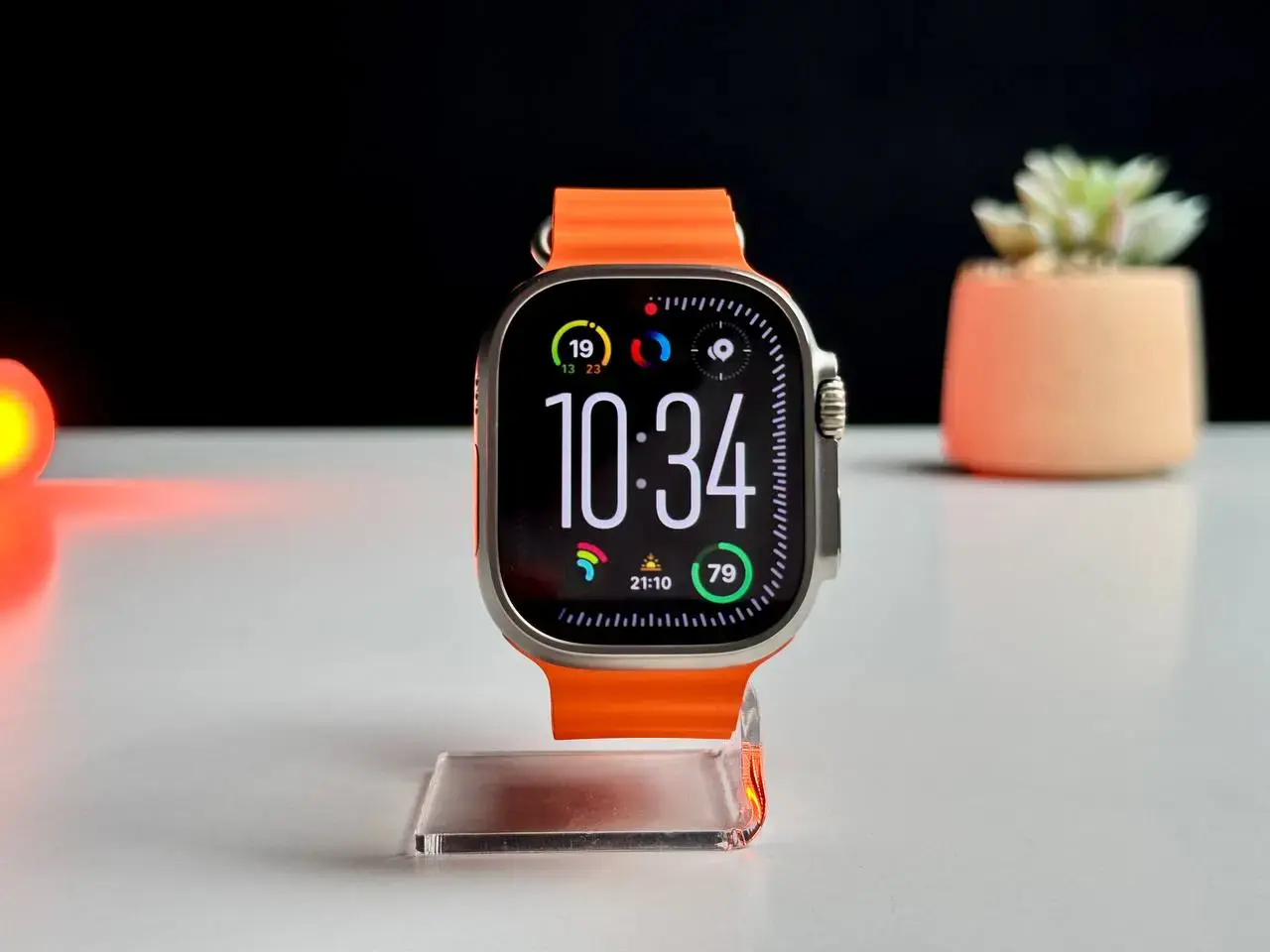 NEW NO BOX Apple Watch Ultra 2 GPS + Cellular 49mm Titanium Case with Orange Ocean Band (MREH3) Состояние: новые | Аккумулятор: 100% | Комплект: без коробки | Гарантія: 12 мес.