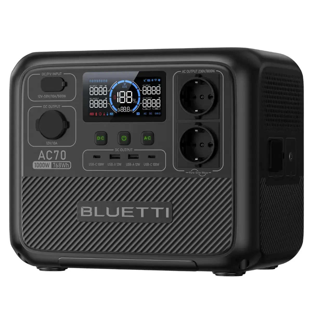 Портативна зарядна станція BLUETTI AC70 Portable Power Station | 1000W 768Wh