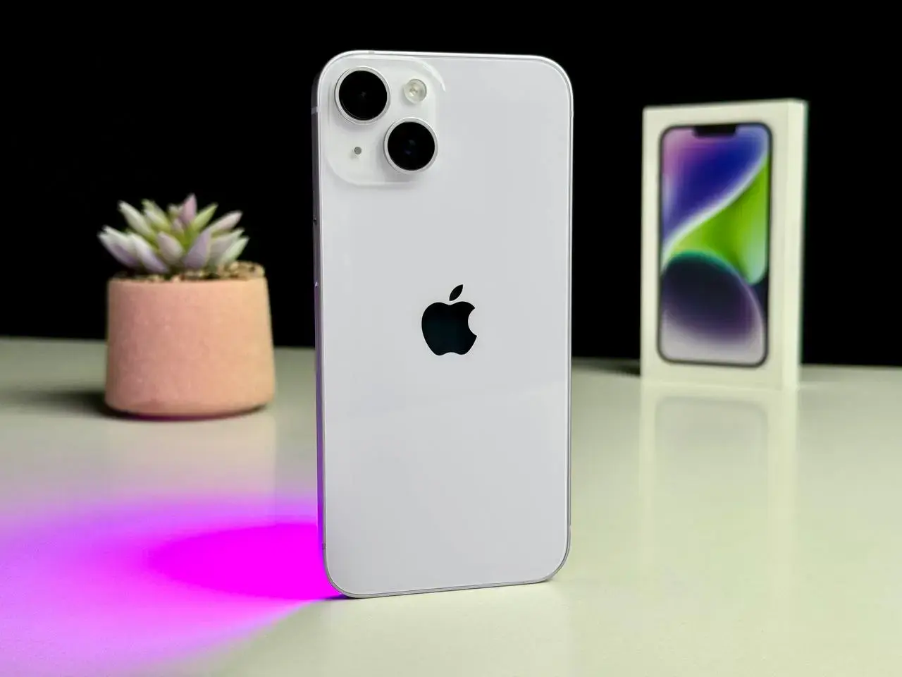 Б/У Apple iPhone 14 128GB Purple (MPV03) - Состояние: идеальный | Аккумулятор: 89% | Комплект: полный | Гарантія: 1 мес.