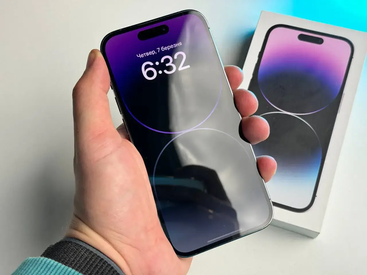ВЖИВАНИЙ Apple iPhone 14 Pro 128GB Deep Purple (MQ0G3) - Стан: задовільний | Акумулятор: 89% | Комплект: коробка | Гарантія: 1 міс.
