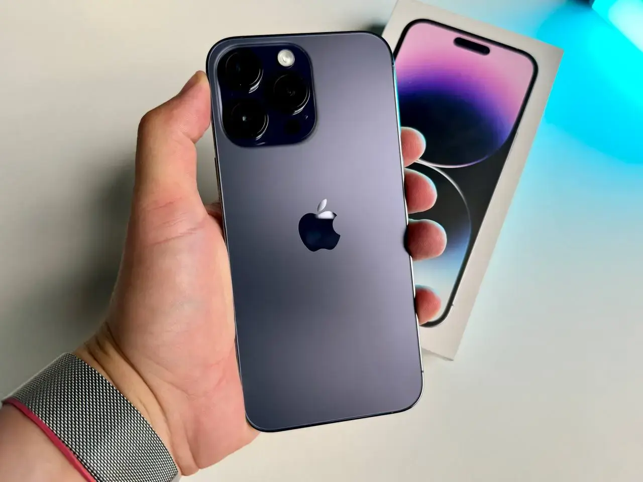 Б/У Apple iPhone 14 Pro Max 128GB Deep Purple eSim (MQ8R3) - Состояние: хороший | Аккумулятор: 88% | Комплект: полный | Гарантія: 1 мес.