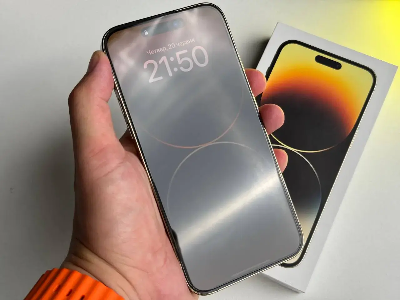 ВЖИВАНИЙ Apple iPhone 14 Pro Max 128GB Gold (MQ9R3) - Стан: гарний | Акумулятор: 95% | Комплект: повний | Гарантія: 1 міс.