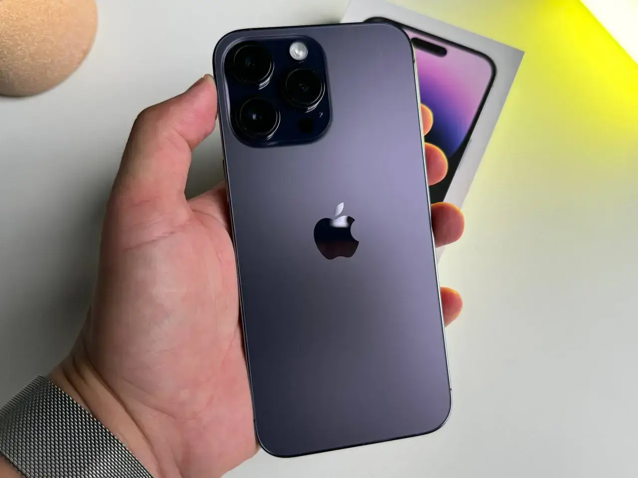 Б/У Apple iPhone 14 Pro Max 512GB Deep Purple eSim (MQ913) - Состояние: хороший | Аккумулятор: 87% | Комплект: полный | Гарантія: 1 мес.
