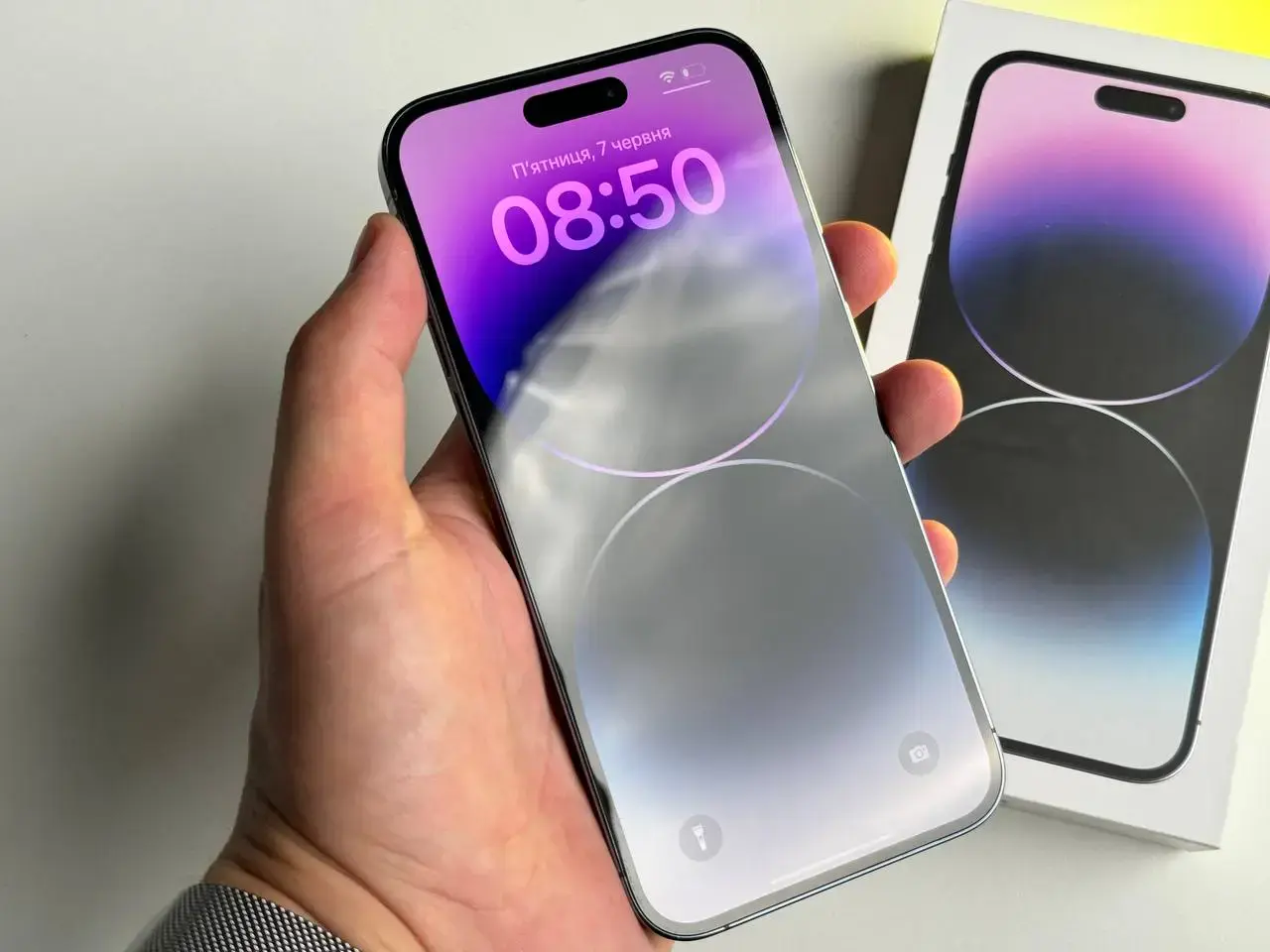 Б/У Apple iPhone 14 Pro Max 512GB Deep Purple eSim (MQ913) - Состояние: хороший | Аккумулятор: 87% | Комплект: полный | Гарантія: 1 мес.