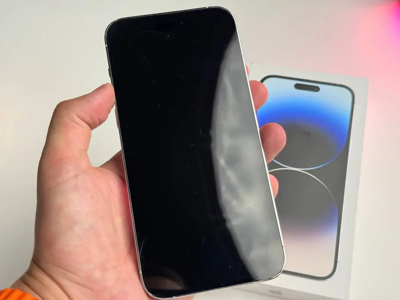 ВЖИВАНИЙ Apple iPhone 14 Pro Max 512GB Silver eSim (MQ8Y3) - Стан: задовільний | Акумулятор: 89% | Комплект: повний | Гарантія: 1 міс.
