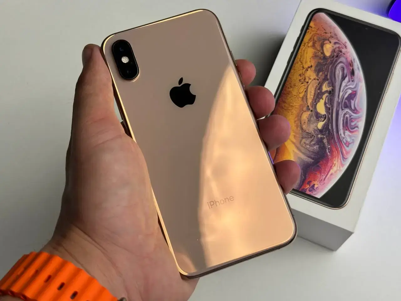 Б/У Apple iPhone XS 256GB Gold (MT9K2) - Состояние: удовлетворительный | Аккумулятор: 100% | Комплект: коробка, блок питания | Гарантія: 1 мес.