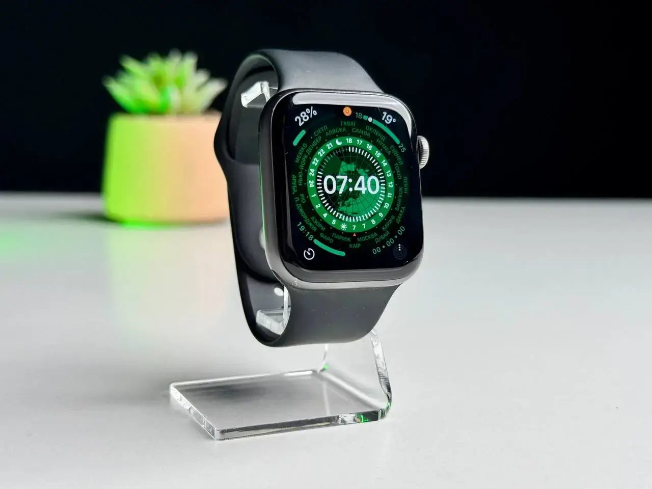 Б/У Apple Watch Series 4 (GPS) 44mm Space Gray Aluminium Case with Black Sport Band (MU6D2) - Состояние: хороший | Аккумулятор: 86% | Комплект: кабель | Гарантія: 1 мес.