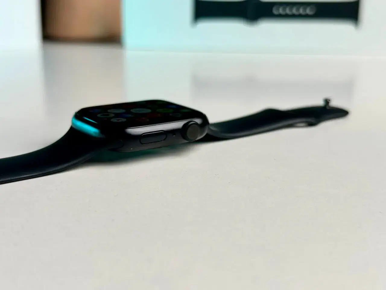 ВЖИВАНИЙ Apple Watch Series 7 GPS 45mm Midnight Aluminum Case with Midnight Sport Band (MKN53) - Стан: гарний | Акумулятор: 91% | Комплект: повний | Гарантія: 1 міс.