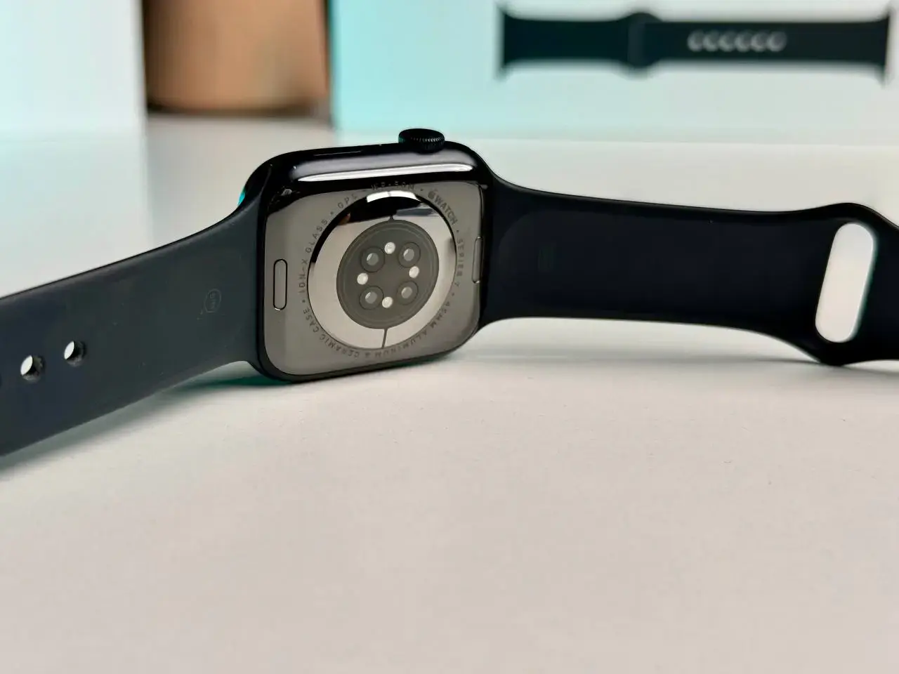 ВЖИВАНИЙ Apple Watch Series 7 GPS 45mm Midnight Aluminum Case with Midnight Sport Band (MKN53) - Стан: гарний | Акумулятор: 91% | Комплект: повний | Гарантія: 1 міс.