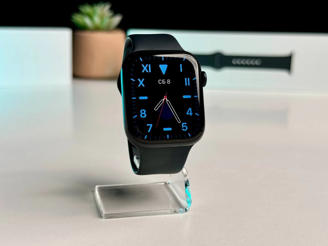 ВЖИВАНИЙ Apple Watch Series 7 GPS 45mm Midnight Aluminum Case with Midnight Sport Band (MKN53) - Стан: гарний | Акумулятор: 91% | Комплект: повний | Гарантія: 1 міс.