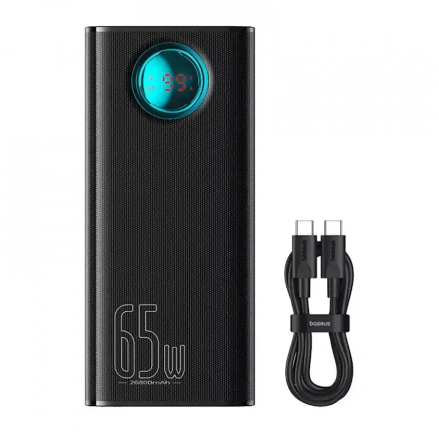 Зовнішній акумулятор (павербанк) Baseus Amblight Digital Display 26800mAh 65w Black (P10022402113-00)
